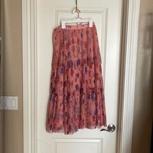 Anthropologie Tiered Maxi Skirt Size 0/XS